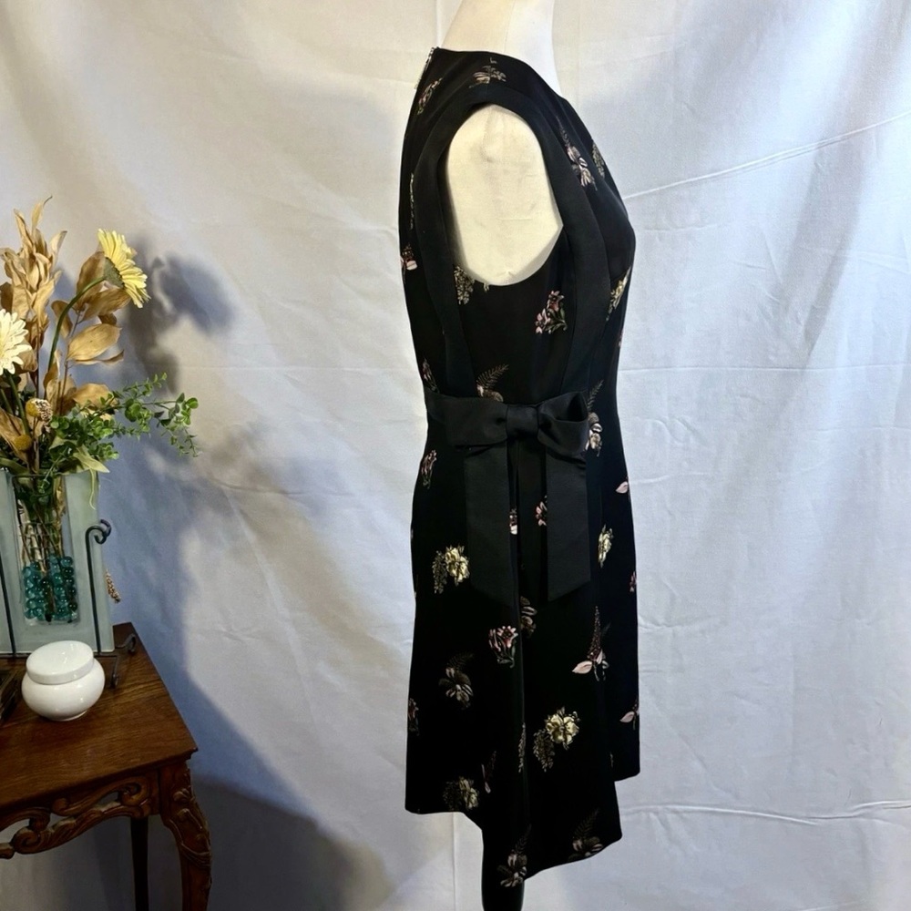 Ted Baker Lalima Pirouette Floral Side Bow Dress Black Sz 2 US 6🧡 - Picture 5 of 10